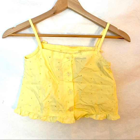 YOUNG HEARTS Girls Yellow Tank top Size 6 - Picture 5 of 7